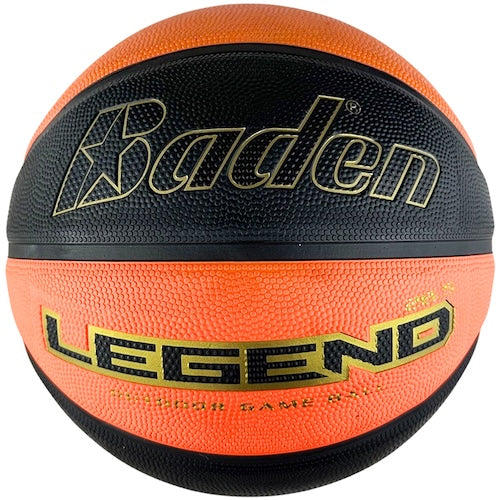 Baden Legend Rubber Outdoor Game Ball (Black/Orange)