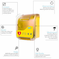 Alarmed Outdoor Defibrillator Cabinet