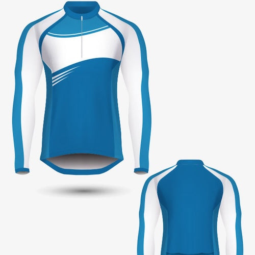 BK Sublimation Long Sleeve Cycling Top with 1/4 Zip Front + 3 Pockets (Unisex Adults/Kids)