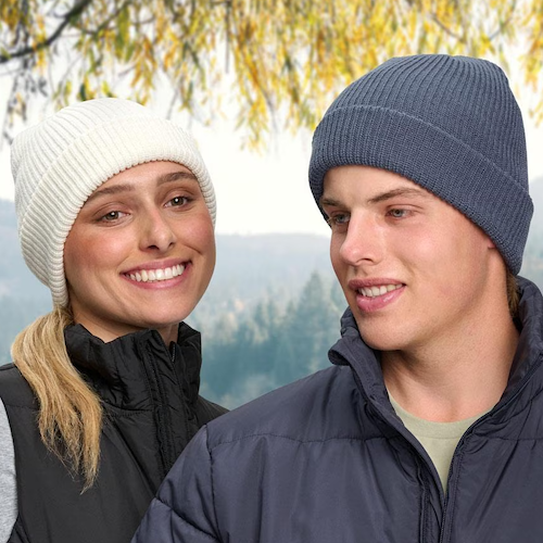 Winning Spirit CH85 Roll Up Cable Knit Snug Beanie