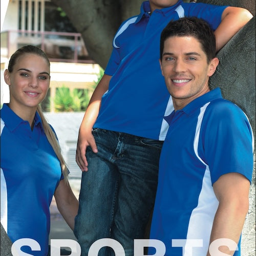 Bocini Team Essentials Contrast Panel Breezeway Polo (Mens/Ladies/Kids)