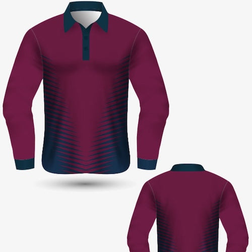 BK Sublimation Long Sleeve Polo (Mens/Ladies/Kids) Athletic Fit