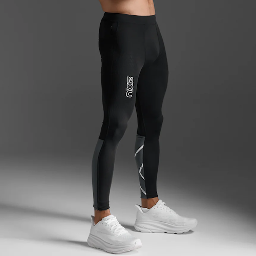 2XU Mens Light Speed REACT Compression Tights (Mens Running)
