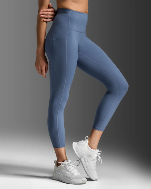 2XU Womens Form Stash Hi-Rise 7/8 Compression Tights (with Pockets)