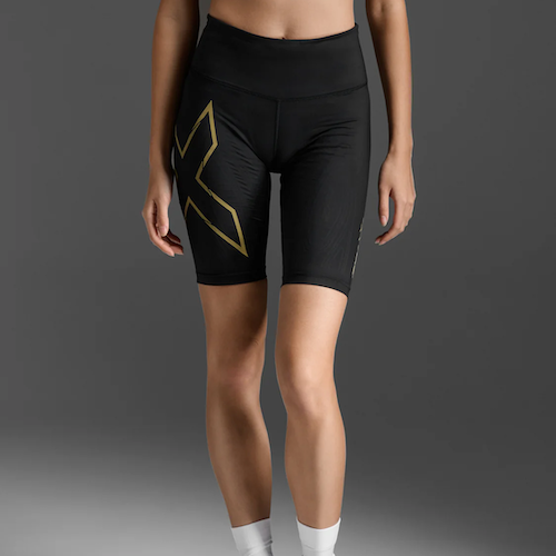 2XU Womens Light Speed Mid-Rise Compression Shorts (Running)