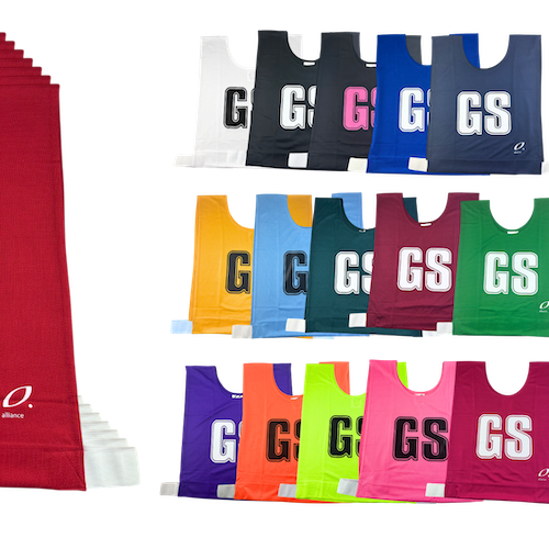 Alliance Elastic Polyester Netball Bibs (set of 7)
