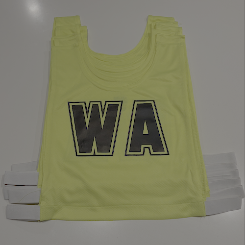 Belta Elastic Micro Mesh Netball Bibs (set of 7)