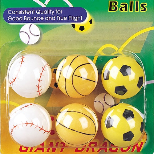 Giant Dragon Table Tennis Balls (Fun Pack) 6 Balls