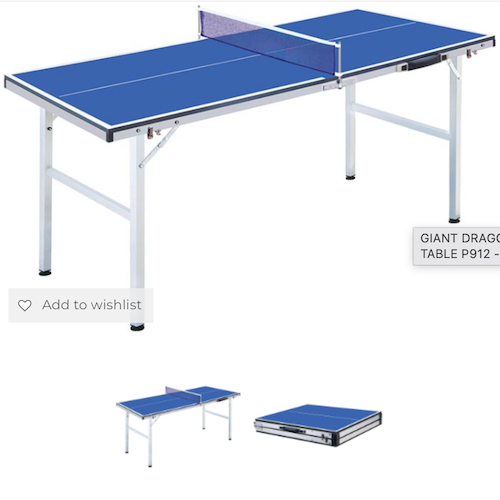 Giant Dragon Mini Indoor Table Tennis Table (12mm) 150cm x 67cm
