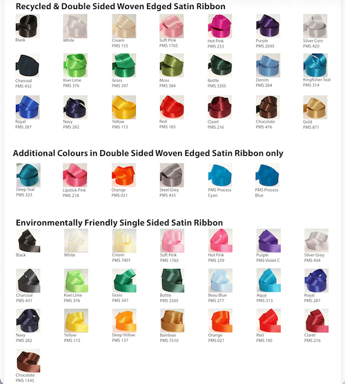 Recycled Woved Edged Satin Ribbon (100m Roll) Custom Printed (Single Side)