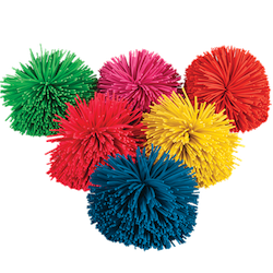 Rubber Pom Pom Ball (set of 6)