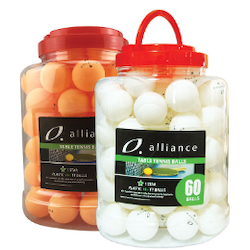 Alliance 1 Star ABS Table Tennis Balls in a Bucket (60 balls)