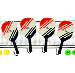 E-Jet 4 Player Standard Wooden Paddle Set + Net