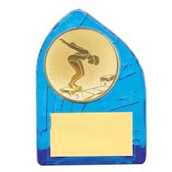 105mm Insert Stand (Blue) incl 50mm Aluminium Insert & Engraving