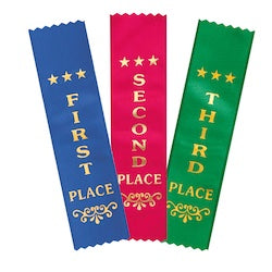 Place Ribbons (20cm x 5cm) Traditional Design (set of 100)