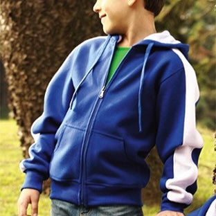 Bocini Contrast Fleece Zip Through Hoodie (Unisex Adults CJ1221/Kids CJ1222)