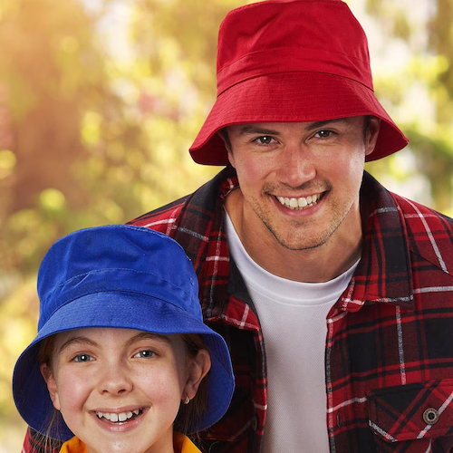 Winning Spirit H1034 Bucket Hat with Toggle (Kids S/M & Adults L/XL)