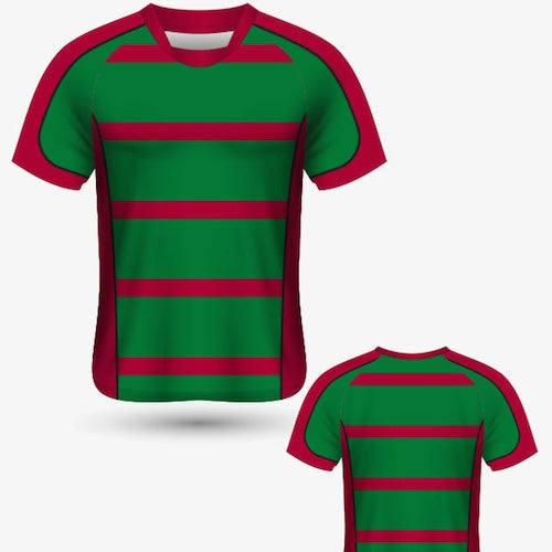 BK Sublimation Short Sleeve Rugby Jersey (Unisex Adults/Kids) Athletic Fit