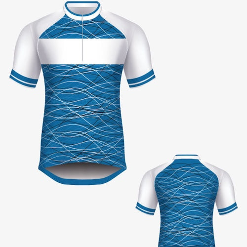 BK Sublimation Short Sleeve Cycling Top with 1/4 Zip Front + 3 Pockets (Unisex Adults/Kids)
