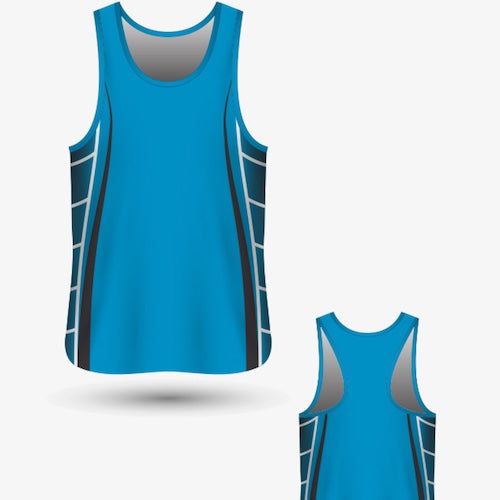 BK Sublimation Razor Back Singlets (Mens/Ladies/Kids) Athletic Fit