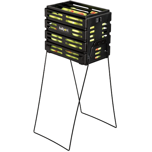 Ballport Ball Basket with Wheels (holds 80 balls) BLACK