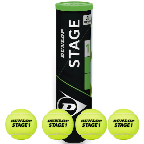 Dunlop Stage 1 (Green Dot) Tennis Balls (4 ball can)