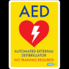 Flat AED Sign (22.5cm x 30cm) Poly